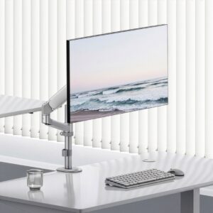 „Ergo Office“ monitoriaus laikiklis / pakaba, dujinė spyruoklė, 17–32 coliai, 1–10 kg, matinė balta spalva, maks. VESA 100x100, ER-691 W - Image 1