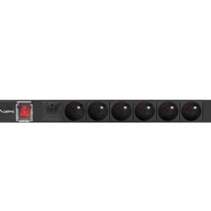 LANBERG MAITINIMO JUOSTOS STOVAS PDU 19" (1U, 16A, 6X 230V PL, 2 m)