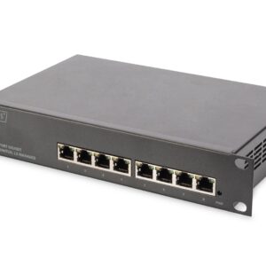 Digitus DN-80117 tinklo komutatorius Valdomas L2+ Gigabit Ethernet (10/100/1000) Juoda - Image 1
