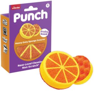 Vileda Punch kempinė, stipri, oranžinė, 1 vnt. - Image 1