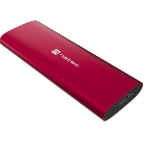 IŠORINIS SSD DĖKLAS NATEC RHINO M.2 NVME LITE USB-C 3.2 GEN 2 RUBY RED