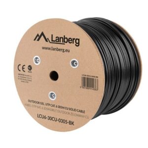 Lanberg LCU6-30CU-0305-BK tinklo kabelis Juoda 305 m Cat6 U/UTP (UTP)