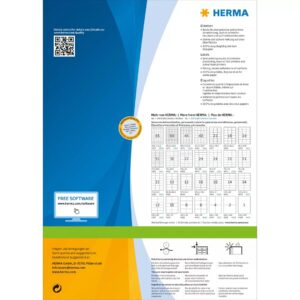 HERMA 4627 lipni etiketė Stačiakampis Ilgalaikis Balta 800 vnt - Image 2