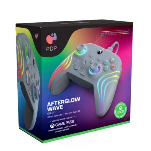 PDP Afterglow Wave Pilka USB Žaidimų pultelis Analoginis / skaitmeninis PC, Xbox One, Xbox Series S, Xbox Series X - Image 1