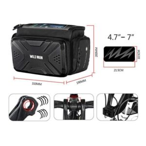WILDMAN GS6 bike frame bag bike holder juodos spalvos - Image 4