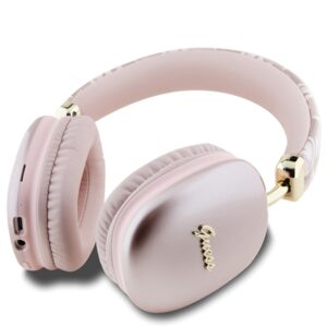 Guess Bluetooth on-ear headphones GUBHK1GCTCSP rožinės spalvos Gcube Metallic Script Logo - Image 2