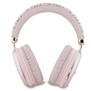 Guess Bluetooth on-ear headphones GUBHK1GCTCSP rožinės spalvos Gcube Metallic Script Logo - Image 3