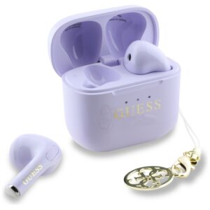 TWS ausinės Guess Glossy Effect Printed Classic Logo & Charm lavender - Image 2