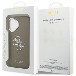 Guess Grained Big 4G Classic Logo dėklas Apple iPhone 17 Pro Brown - Image 8