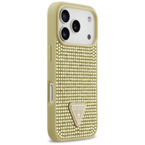 Dėklas Guess Rhinestone Triangle Logo Apple iPhone 17 Pro gold - Image 4