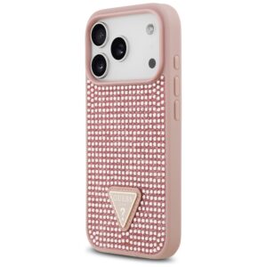 Dėklas Guess Rhinestone Triangle Logo for Apple iPhone 17 Pro pink - Image 2