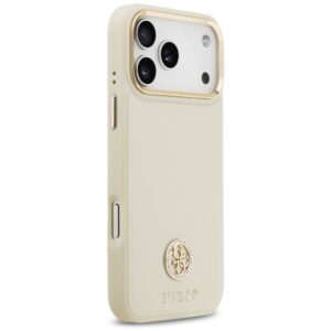 Dėklas Guess Grained Strass Logo MagSafe for Apple iPhone 17 Pro Max beige - Image 4