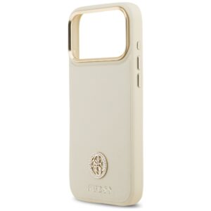 Dėklas Guess Grained Strass Logo MagSafe for Apple iPhone 17 Pro Max beige - Image 6