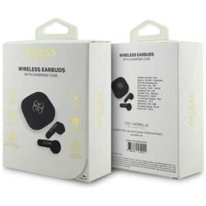 TWS Guess 4G Metal Logo ausinės juodos spalvos - Image 6