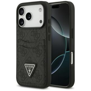 Dėklas Guess 4G Double Card Triangle skirtas Apple iPhone 17 Pro juodos spalvos - Image 1