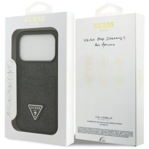 Dėklas Guess 4G Double Card Triangle skirtas Apple iPhone 17 Pro juodos spalvos - Image 8