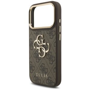 Guess 4G Big 4G Classic Logo Big Strap Metal Buttons dėklas skirtas Apple iPhone 17 Pro Brown - Image 6