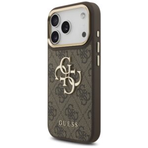 Guess 4G Big 4G Classic Logo Big Strap Metal Buttons dėklas skirtas Apple iPhone 17 Pro Brown - Image 2