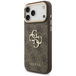 Guess 4G Big 4G Classic Logo Big Strap Metal Buttons dėklas skirtas Apple iPhone 17 Pro Max Brown - Image 2