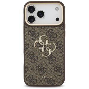 Guess 4G Big 4G Classic Logo Big Strap Metal Buttons dėklas skirtas Apple iPhone 17 Pro Max Brown - Image 3