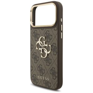Guess 4G Big 4G Classic Logo Big Strap Metal Buttons dėklas skirtas Apple iPhone 17 Pro Max Brown - Image 6