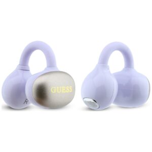 OWS ausinės Guess Metalic Finish Electropated Parts Classic Logo violetinės spalvos - Image 5