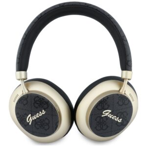 Ausinės nauszne Guess Bluetooth ENC 4G Gold Script Metal juodos spalvos - Image 4