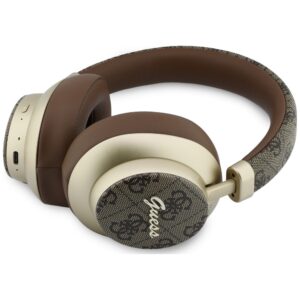 Ausinės nauszne Guess Bluetooth ENC 4G Gold Script Metal rudos spalvos - Image 2