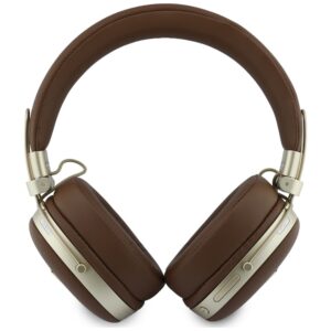 Ausinės Guess Bluetooth ENC Metal Grained Triangle Logo rudos spalvos - Image 3