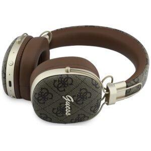 Ausinės Guess Bluetooth ENC Metal 4G Script Logo rudos spalvos - Image 2