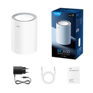 Cudy M3600 Dviguba juosta (2,4 GHz / 5 GHz) Wi-Fi 7 (802.11be) Balta 3 Vidinis - Image 3