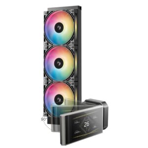 DeepCool LT360 VISION ARGB Procesorius Aušinimo skysčiu rinkinys 12 cm Juoda 1 vnt - Image 2