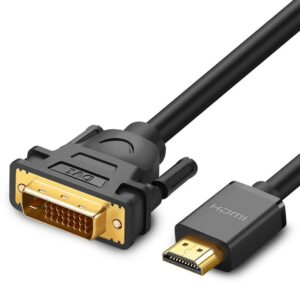Kabelis HDMI-DVI (24+1) kištukai 3m dvikryptis (1080P@60Hz) juodas HD106 UGREEN