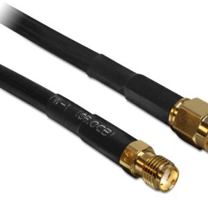 DeLOCK 10m SMA m/f bendraašis kabelis CFD200 Juoda - Image 1