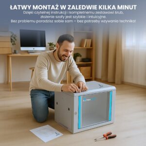 Extralink EX.8581 lentyna 9U Sieninis stovas Pilka