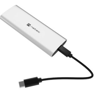 IŠORINIS SSD DĖKLAS NATEC RHINO M.2 NVME LITE USB-C 3.2 GEN 2 ARCTIC SILVER - Image 2