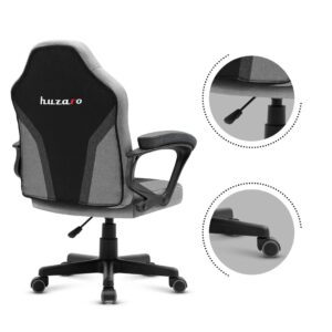 Žaidimų kėdė vaikams Huzaro HZ-Ranger 1.0 Pilka tinklelis, pilka ir juoda - Image 2