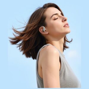 Bluetooth ausinės 4smarts SkyBuds OWS with AI screen beige - Image 8