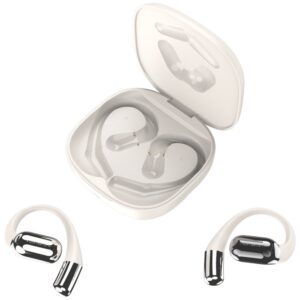 Bluetooth ausinės 4smarts SkyBuds OWS with AI screen beige - Image 4