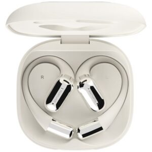 Bluetooth ausinės 4smarts SkyBuds OWS with AI screen beige - Image 5