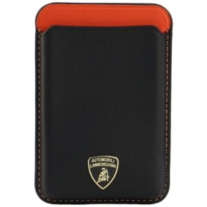 Magnetic Wallet Lamborghini Urus D8 Genuine Leather MagSafe oranžinės spalvos