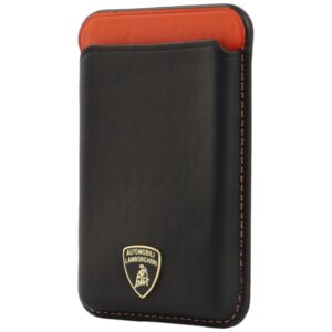 Magnetic Wallet Lamborghini Urus D8 Genuine Leather MagSafe oranžinės spalvos - Image 2
