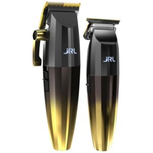 Set 2-in-1 JRL Fresh Fade Clipper + Fresh Fade Trimmer with Charging Station gold
