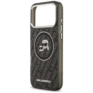 Dėklas Karl Lagerfeld IML Glitter Karl & Choupette Heads Logo MagSafe for Apple iPhone 17 Pro Max juodos spalvos - Image 6