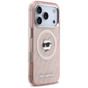 Dėklas Karl Lagerfeld IML Choupette Head Logo MagSafe skirtas Apple iPhone 17 Pro Max rožinės spalvos - Image 4