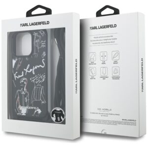 Dėklas Karl Lagerfeld Crossbody Grained Pattern & Logo skirtas Apple iPhone 16 Pro Max juodos spalvos - Image 7