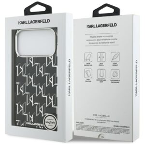 Karl Lagerfeld IML KL Monogram MagSafe dėklas skirtas Apple iPhone 17 Pro Max juodos spalvos - Image 8