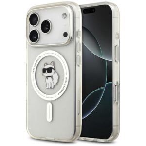 Karl Lagerfeld IML Choupette MagSafe dėklas skirtas Apple iPhone 17 Pro Max Clear