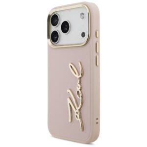 Karl Lagerfeld Karl Script Logo dėklas skirtas Apple iPhone 17 Pro rožinės spalvos - Image 2