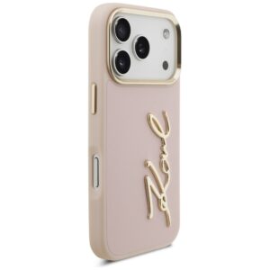 Karl Lagerfeld Karl Script Logo dėklas skirtas Apple iPhone 17 Pro rožinės spalvos - Image 4